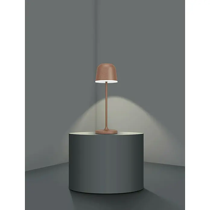 Eglo Tischleuchte Mannera - Durchmesser: 11 cm, Höhe: 34 cm, 2,2 W - Elegante Tischleuchte in Kupferoptik auf einem runden Podest. Warmes Licht akzentuiert das moderne Design der Lampe.