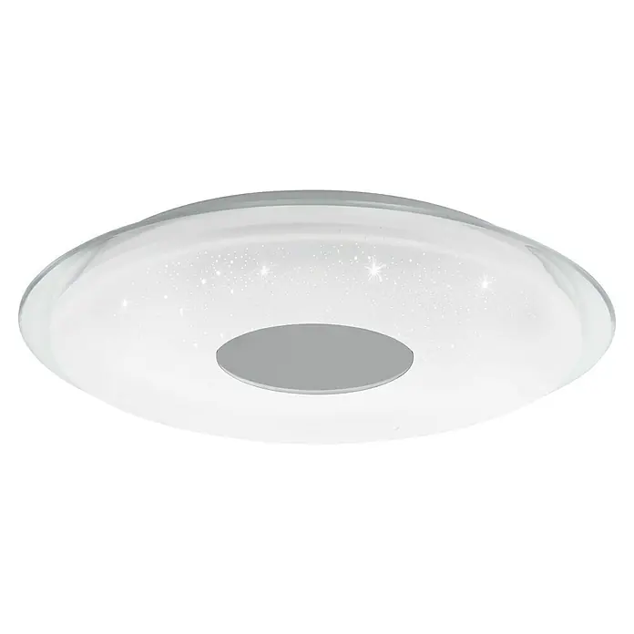 Eglo connect.z LED-Deckenleuchte LANCIANO-Z - Ø x H: 45 x 8 cm, Kunststoff, 19,2 W, Dimmbar - Moderne LED-Deckenleuchte mit Sterneneffekt und zentraler, runder Abdeckung für stilvolle Beleuchtung und Atmosphäre in jedem Raum.