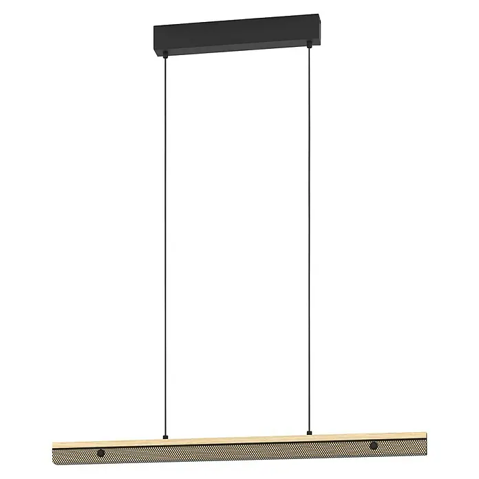 Eglo Connect LED-Pendelleuchte Kokomo-Z - 34 W, L x B x H: 99 x 5 x 110 cm, Schwarz, Braun, RGBW - Ein Rollcontainer mit einer robusten, metallenen Rollade, ideal für Büro oder Werkstatt zur sicheren Aufbewahrung.