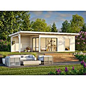Palmako Caseta de jardín Andrea Slide Plus (Medidas ext. (An x Pr): 920 x 402 cm, Madera, Natural) | BAUHAUS