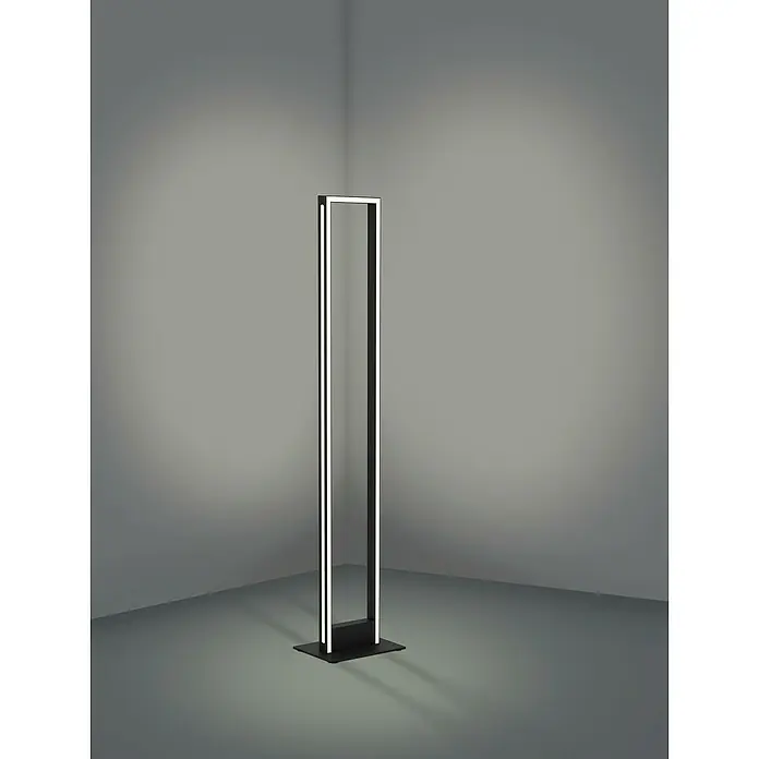 Eglo LED-Stehleuchte Salvilanas-Z - Höhe: 1.305 mm, Aluminium - Elegante Stehlampe mit rechteckigem Design und integrierter LED-Beleuchtung, die ein modernes Ambiente schafft. Ideal für Wohn- und Arbeitsbereiche.