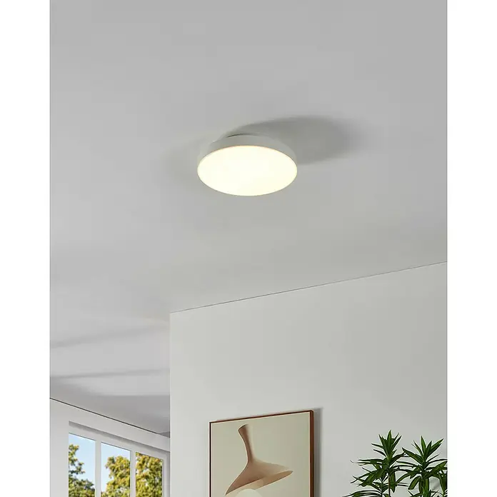 Eglo connect.z LED-Deckenleuchte TURCONA-Z - Ø x H: 30 x 6 cm, RGB, Dimmbar - Die weiße Deckenleuchte sorgt für angenehmes Licht. Das schlichte Design passt gut zu modernen Einrichtungen.