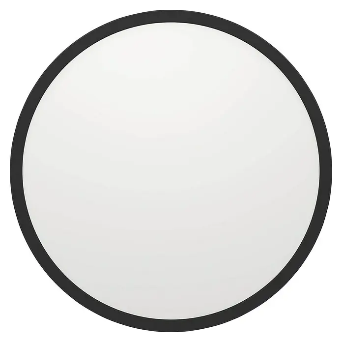 Eglo LED-Deckenleuchte Rovito - 18,5 W, Ø x H: 50 x 3 cm, Schwarz, Warmweiß - Runde Deckenleuchte mit schwarzem Rahmen und diffuser, weißer Oberfläche für eine gleichmäßige Ausleuchtung des Raumes.