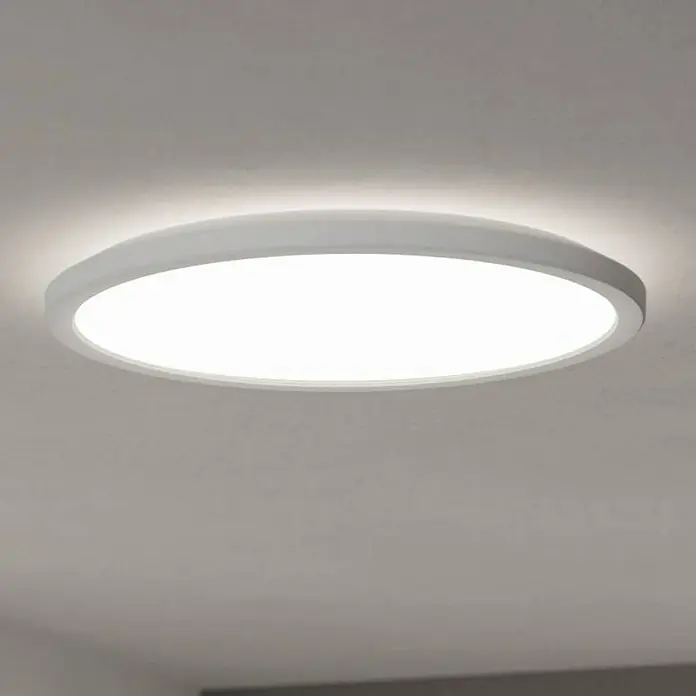 Eglo LED-Deckenleuchte Rovito - 18,9 W, Ø x H: 39 x 3 cm, Weiß, Warmweiß - Moderne LED-Deckenleuchte in Weiß.