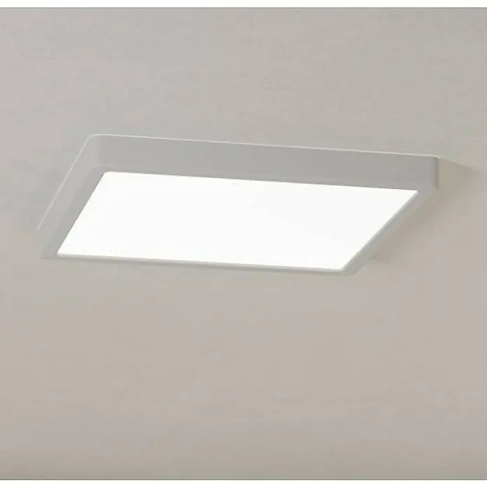 Eglo connect.z LED-Panel Fueva 6-Z - 13,5 W, L x B x H: 29 x 29 x 2,5 cm, Weiß, RGBW - Moderne, quadratische Deckenleuchte in Weiß. Schlichtes Design für eine helle und effiziente Beleuchtung im Raum, ideal für Wohn- und Arbeitsbereiche.