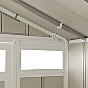 Grosfillex Gerätehaus Utility V7,5 (Außenmaß inkl. Dachüberstand (B x T): 370 x 298 cm, Kunststoff, Grau-grün) | BAUHAUS