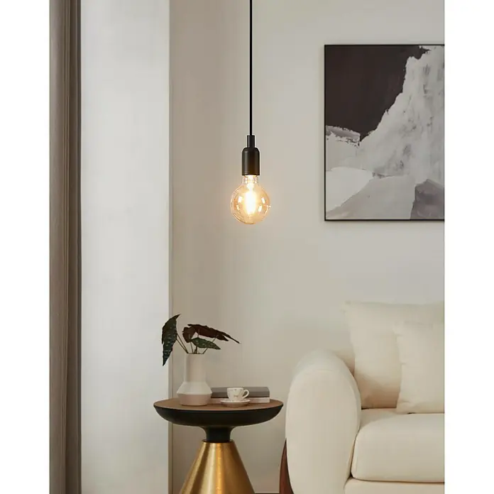 Eglo connect.z Smart-LED-Lampe - E27, Dimmbar, Warmweiß, 4,9 W, 500 lm, 1 Stk. - Elegante Pendelleuchte mit warm leuchtender Glühbirne. Stilvolle Beleuchtung für ein gemütliches Ambiente im Wohnzimmer.