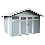 Grosfillex Caseta para jardín Utility (Medidas ext. (An x Pr): 370 x 298 cm, Plástico, Gris azulado) | BAUHAUS