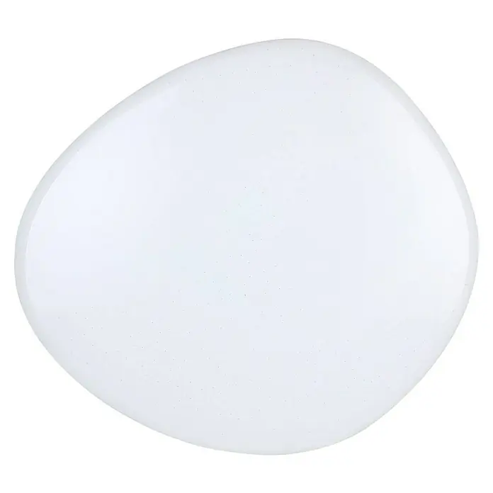 Eglo Connect LED-Deckenleuchte rund Sileras-Z - Ø x H: 43 x 6 cm, Weiß, RGBW - Nahaufnahme einer schimmernden, ovalen LED-Deckenleuchte, die ein sanftes, gleichmäßiges Licht für jeden Raum verspricht.