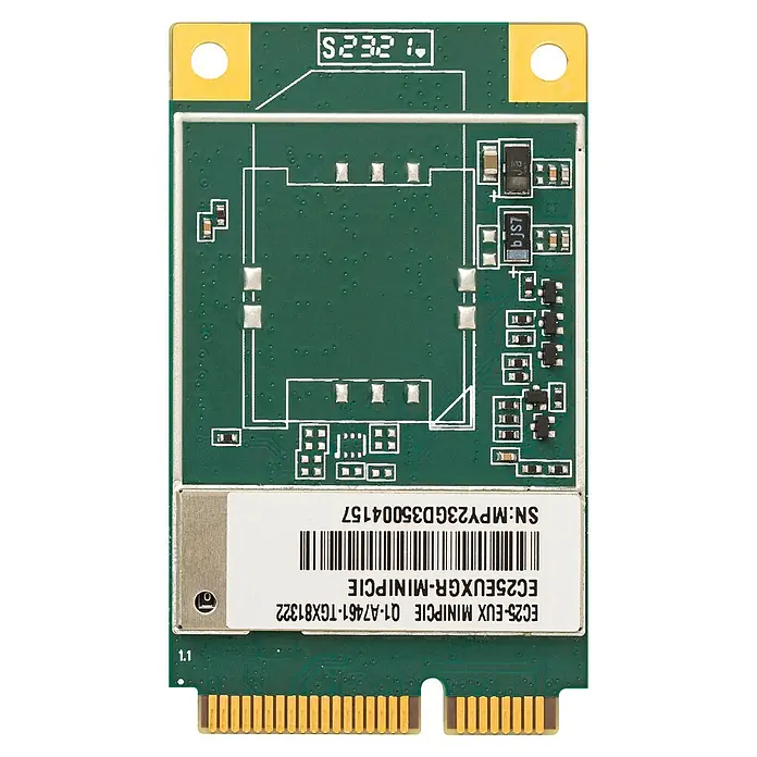 Abus Alarmanlage Mobilfunk-Modul Smartvest Pro FUMO45000 - Passend für: Ersatz-Kommunikation zwischen Zentrale und App - Eine EC25-EUX MINIPCIE-Karte mit der Seriennummer MPY23GD35004157, ein kompaktes und leistungsfähiges Gerät für verschiedene Anwendungen.