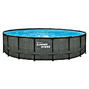 Frame-Pool Summer Waves Elite (Ø x H: 549 x 132 cm, Grau, 27 406 l) | BAUHAUS