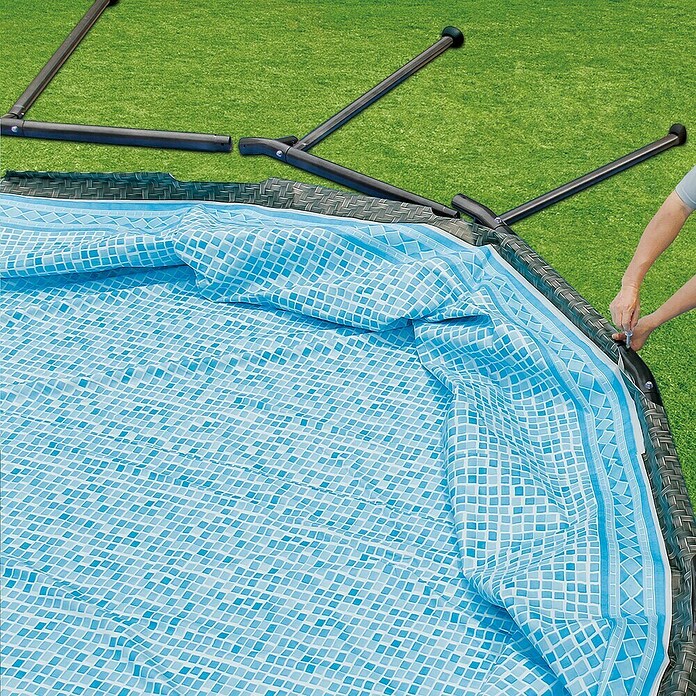 Frame-Pool Summer Waves Elite (Ø x H: 549 x 132 cm, Grau, 27 406 l) | BAUHAUS