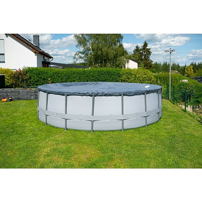 Frame-Pool Summer Waves Elite (Ø x H: 549 x 132 cm, Dunkelgrau, 27 406 l) | BAUHAUS