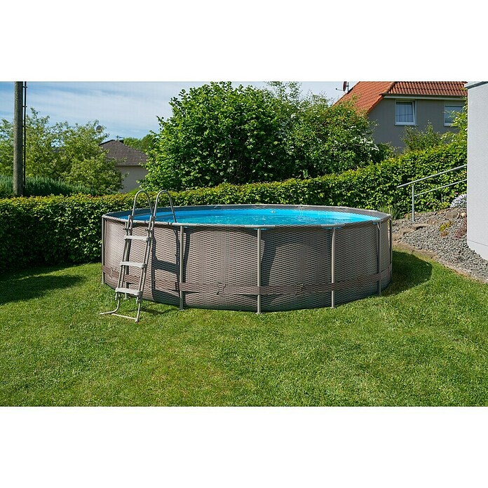 Frame-Pool Summer Waves Active (Ø x H: 457 x 107 cm, Braun, 15 297 l) | BAUHAUS