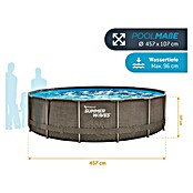 Frame-Pool Summer Waves Active (Ø x H: 457 x 107 cm, Braun, 15 297 l) | BAUHAUS