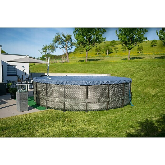 Frame-Pool Summer Waves Elite (Ø x H: 549 x 132 cm, Grau, 27 406 l) | BAUHAUS