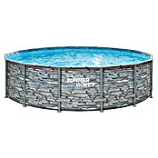 Frame-Pool Summer Waves Elite (Ø x H: 427 x 107 cm, Steingrau, 13 294 l) | BAUHAUS