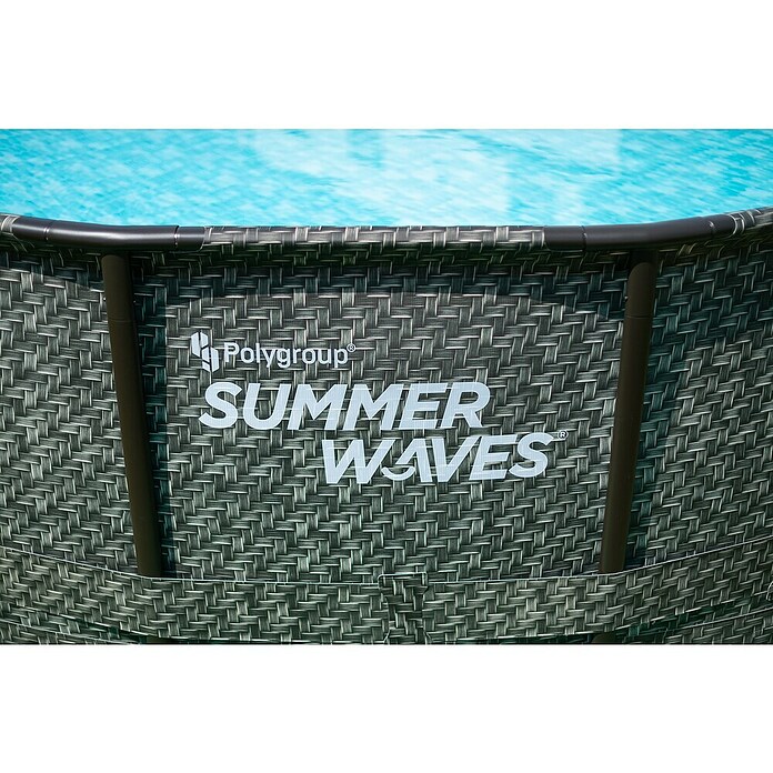 Frame-Pool Summer Waves Elite (Ø x H: 549 x 132 cm, Grau, 27 406 l) | BAUHAUS