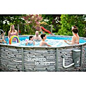 Frame-Pool Summer Waves Elite (Ø x H: 427 x 107 cm, Steingrau, 13 294 l) | BAUHAUS