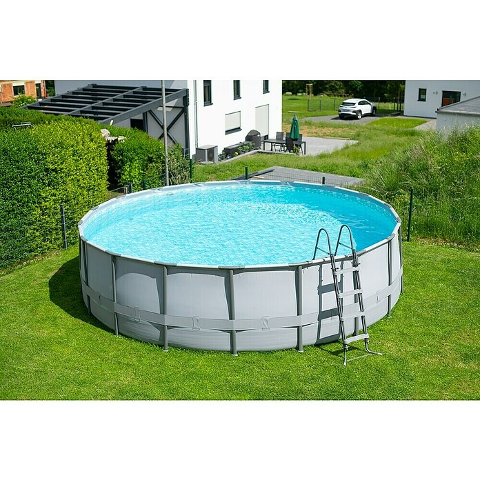 Frame-Pool Summer Waves Elite (Ø x H: 549 x 132 cm, Dunkelgrau, 27 406 l) | BAUHAUS