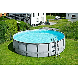 Frame-Pool Summer Waves Elite (Ø x H: 549 x 132 cm, Dunkelgrau, 27 406 l)