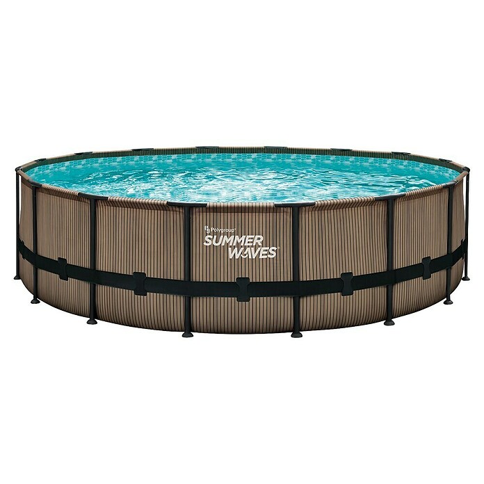 Frame-Pool Summer Waves Elite (Ø x H: 488 x 122 cm, Braun, 19 859 l) | BAUHAUS