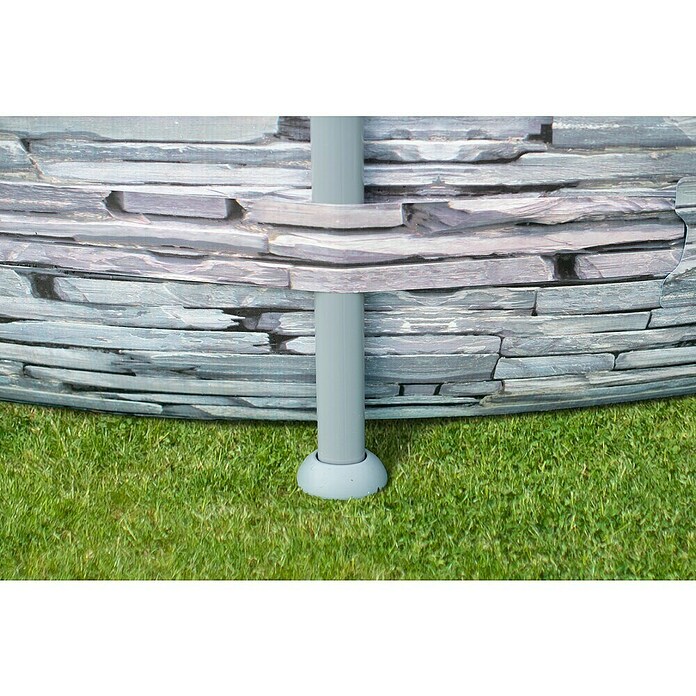 Frame-Pool Summer Waves Elite (Ø x H: 427 x 107 cm, Steingrau, 13 294 l) | BAUHAUS