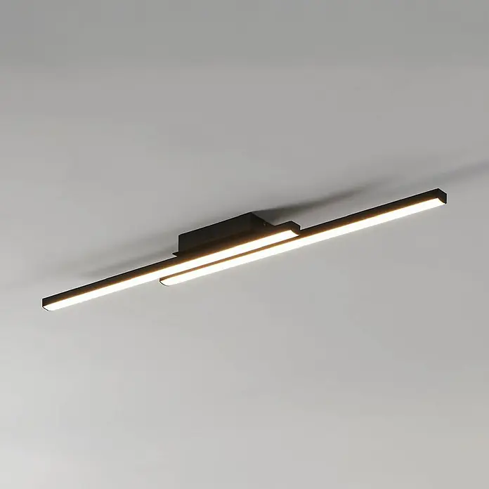 Eglo Connect LED-Deckenleuchte Fraioli-Z - L x B x H: 105 x 12 x 6,5 cm, Schwarz, RGBW - Elegante, moderne LED-Deckenleuchte mit minimalistischem Design. Das Licht sorgt für eine angenehme Atmosphäre im Raum.