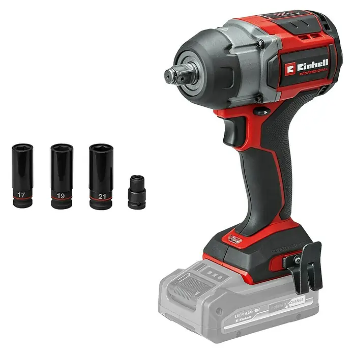 Einhell Power X-Change 18V Akku-Schlagschrauber TP-CW 18/750-C LI BL - 18 V, Ohne Akku, 750 Nm - Akku-Schlagschrauber von Einhell Professional mit verschiedenen Steckschlüsseln. Kraftvolles Werkzeug für anspruchsvolle Schraubarbeiten.