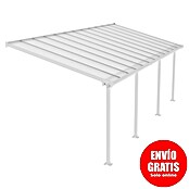 Palram Marquesina adosada (Profundidad: 3 m, An x Al: 7,3 x 2,1 m, Blanco tráfico)