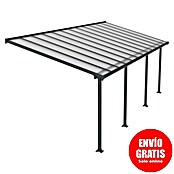 Palram Marquesina adosada (Profundidad: 3 m, An x Al: 7,3 x 2,1 m, Gris antracita)