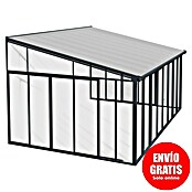 Palram Porche acristalado (An x Pr x Al: 4,25 x 4 m x 3,1 m, Gris antracita)