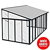 Palram Porche acristalado (An x Pr x Al: 5,46 x 3 m x 3,1 m, Gris antracita)
