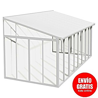 Palram – Canopia Porche acristalado San Remo (An x Pr x Al: 5,46 x 3 x 3,1 m, Blanco tráfico)