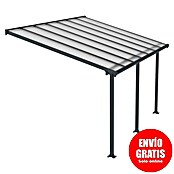 Palram Marquesina adosada (Profundidad: 3 m, An x Al: 4,25 x 2,1 m, Gris antracita)