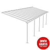Palram Marquesina adosada (Profundidad: 3 m, An x Al: 9,15 x 2,1 m, Blanco tráfico)