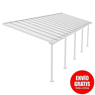 Palram – Canopia Marquesina adosada Olympia (An x Pr: 915 x 300 cm, Blanco tráfico, Policarbonato, Transparente)