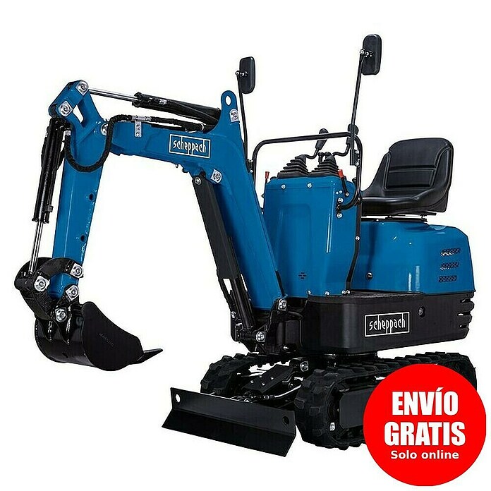 Scheppach Miniexcavadora EXC815 (6,3 kW, Ángulo de giro del brazo: -70 ° - 70 °, Gasolina) | BAUHAUS