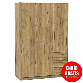 Muebles Pitarch Turín Armario para ropa (L x An x Al: 50 x 120 x 180 cm, Roble Kraft, Espesor: 16 mm)