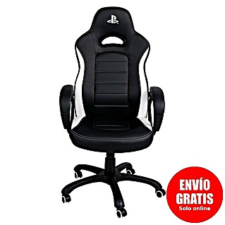 Nacon Silla de oficina licencia PlayStation (Para Gamers, Negro/Blanco, Ruedas)