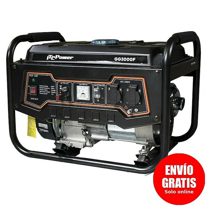 ITC Power Generador GG3000F (2,5 kW, Volumen del depósito: 15 l, Consumo: 1,4 l/h) | BAUHAUS