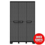 Terry Armario multiusos de plástico  Ardesia (L x An x Al: 39 x 102 x 172 cm, Número de puertas: 3 ud., Gris oscuro/Negro) | BAUHAUS