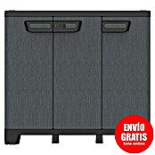 Terry Armario multiusos de plástico  Ardesia (L x An x Al: 39 x 102 x 93,5 cm, Número de puertas: 3 ud., Gris oscuro/Negro) | BAUHAUS
