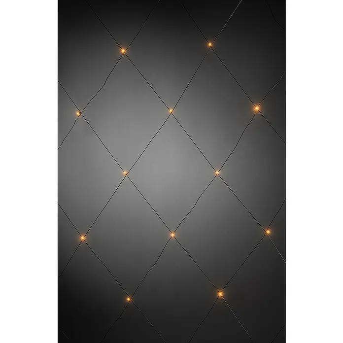 Konstsmide LED-Lichtnetz - Außen, Lichtfarbe: Bernstein, Netzbetrieben - Nächtliche Eleganz: Netzförmige Lichterkette taucht den Raum in ein warmes, funkelndes Licht. Ideal für eine stimmungsvolle Atmosphäre.