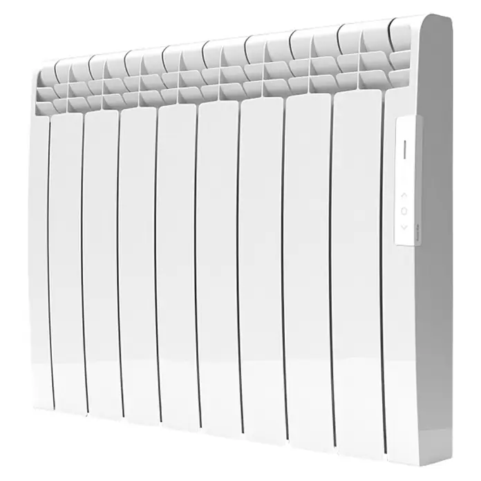 Rointe Emisor térmico Eoniq WiFi - 1.200 W, Blanco, 9,7 x 75 x 58,5 cm, Fluido - Un radiador electrónico blanco con controles integrados en el lateral para una fácil operación. Ideal para espacios modernos.