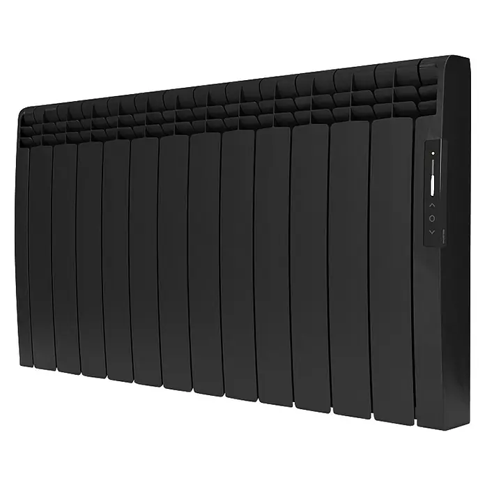 Rointe Emisor térmico Eoniq WiFi - 1.800 W, Negro, 9,7 x 107 x 58,5 cm, Fluido - Radiador electrónico negro con aletas y panel de control para una distribución eficiente del calor.