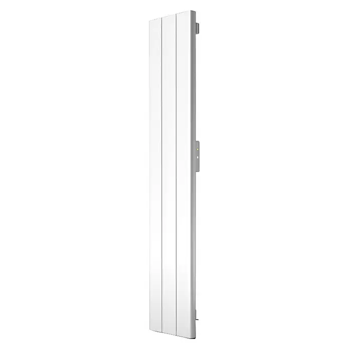 Rointe Emisor térmico vertical WiFi Palaos - 1.500 W, Blanco, 4 x 35,6 x 180 cm, Cerámico - Un radiador blanco y elegante con paneles verticales, perfecto para espacios modernos, que ofrece calefacción eficiente y un diseño elegante.