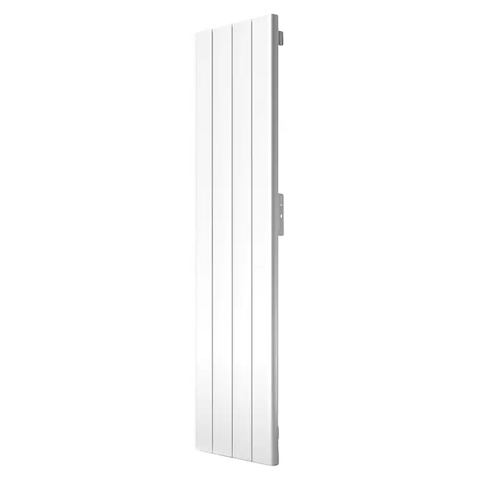 Rointe Emisor térmico vertical WiFi Palaos - 2.000 W, Blanco, 4 x 47,6 x 180 cm, Cerámico - Radiador blanco con aletas verticales. El aparato de calefacción está montado lateralmente y tiene controles de usuario. Práctico y eficiente.