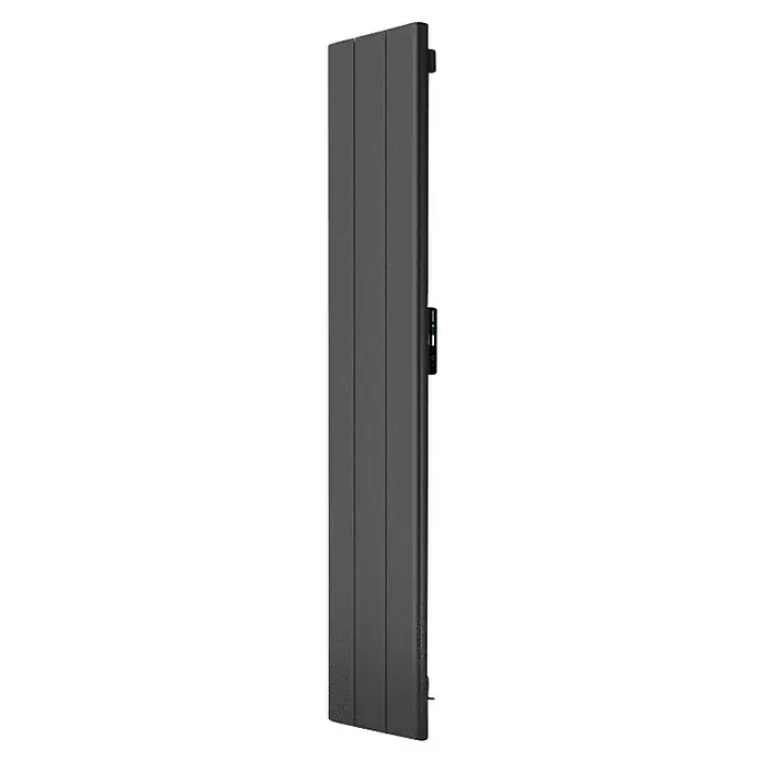 Rointe Emisor térmico vertical WiFi Palaos - 1.500 W, Negro, 4 x 35,6 x 180 cm, Cerámico - Vista detallada de un rack de servidor gris oscuro, diseñado para ofrecer soluciones informáticas profesionales para empresas. Asegurando almacenamiento y organización.
