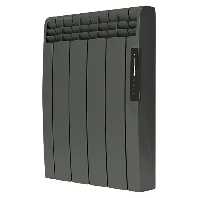 Rointe Emisor térmico Eoniq WiFi - 600 W, Antracita, 9,7 x 43 x 58,5 cm, Fluido - Radiador gris con control digital para una distribución eficiente del calor en la habitación. Ideal para espacios modernos.